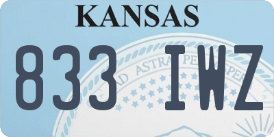 KS license plate 833IWZ