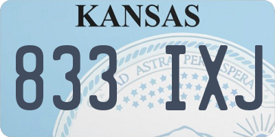 KS license plate 833IXJ