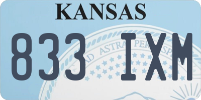 KS license plate 833IXM