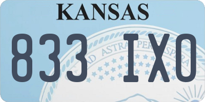 KS license plate 833IXO