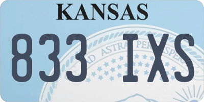 KS license plate 833IXS