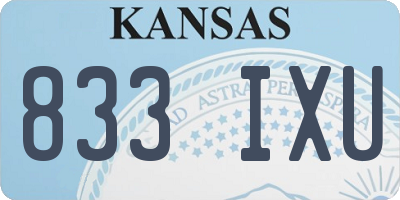 KS license plate 833IXU