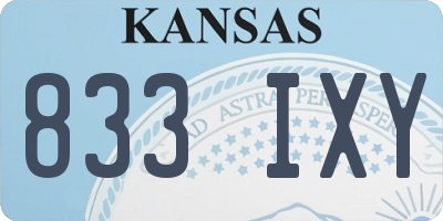 KS license plate 833IXY