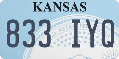 KS license plate 833IYQ