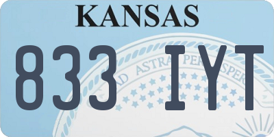 KS license plate 833IYT