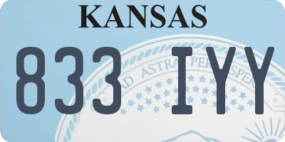 KS license plate 833IYY