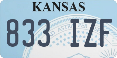 KS license plate 833IZF