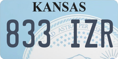 KS license plate 833IZR