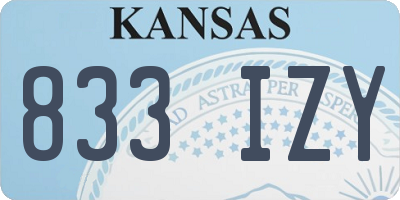 KS license plate 833IZY
