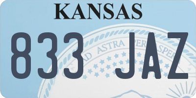 KS license plate 833JAZ