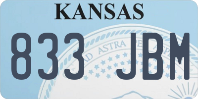 KS license plate 833JBM