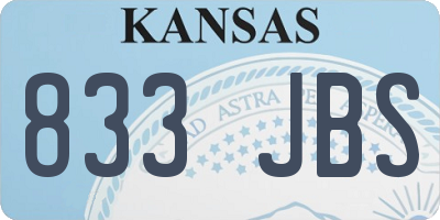 KS license plate 833JBS