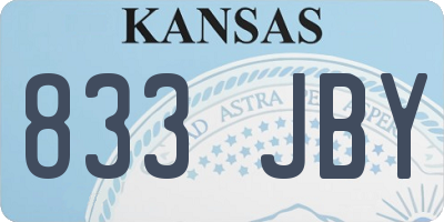 KS license plate 833JBY