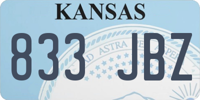 KS license plate 833JBZ