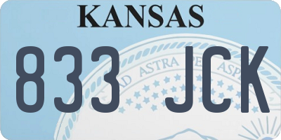 KS license plate 833JCK
