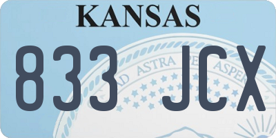 KS license plate 833JCX