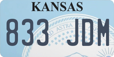 KS license plate 833JDM