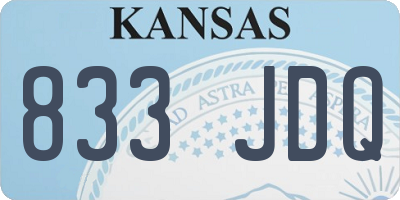 KS license plate 833JDQ