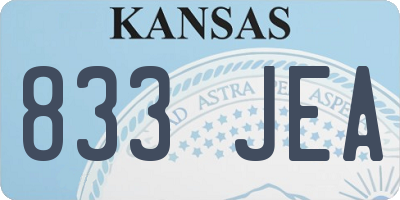 KS license plate 833JEA
