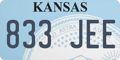 KS license plate 833JEE