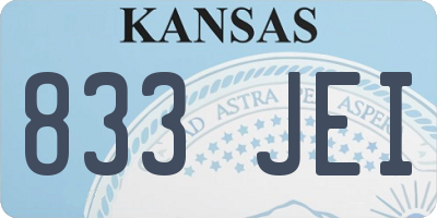 KS license plate 833JEI
