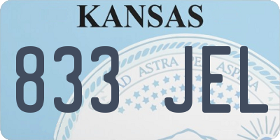 KS license plate 833JEL