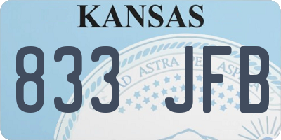 KS license plate 833JFB