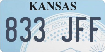 KS license plate 833JFF