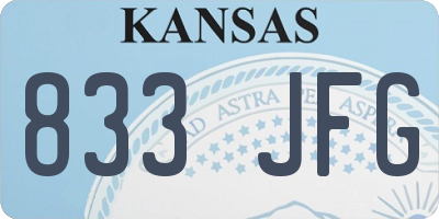 KS license plate 833JFG