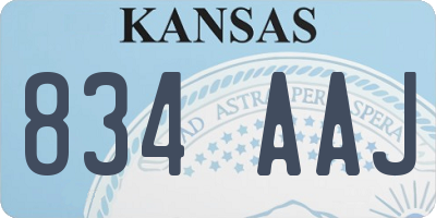 KS license plate 834AAJ