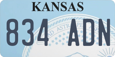 KS license plate 834ADN