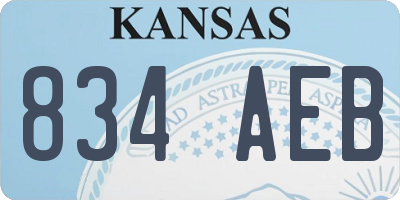 KS license plate 834AEB