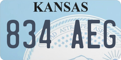 KS license plate 834AEG