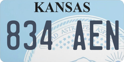 KS license plate 834AEN