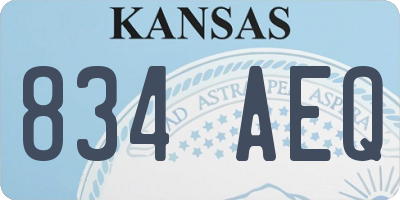 KS license plate 834AEQ