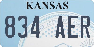 KS license plate 834AER