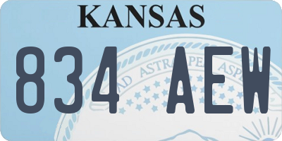 KS license plate 834AEW