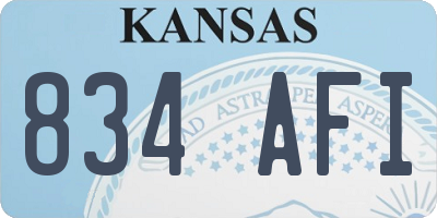 KS license plate 834AFI