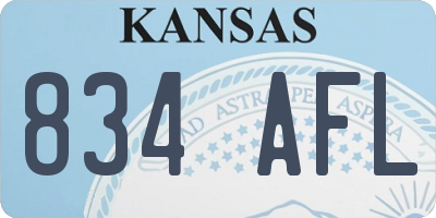 KS license plate 834AFL