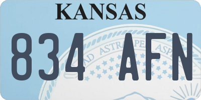 KS license plate 834AFN