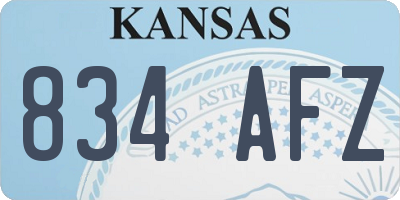 KS license plate 834AFZ