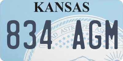 KS license plate 834AGM