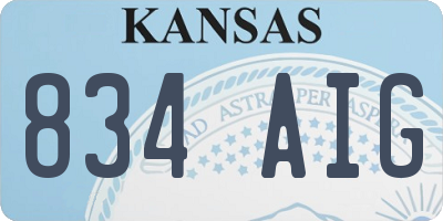 KS license plate 834AIG