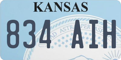KS license plate 834AIH