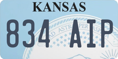 KS license plate 834AIP