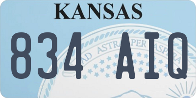 KS license plate 834AIQ