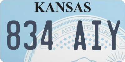 KS license plate 834AIY