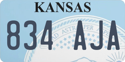 KS license plate 834AJA