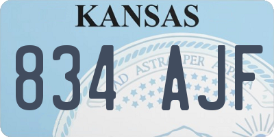 KS license plate 834AJF
