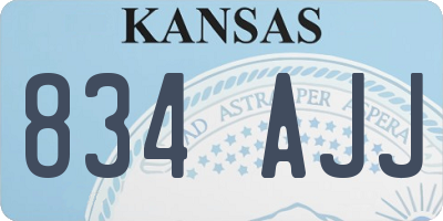 KS license plate 834AJJ